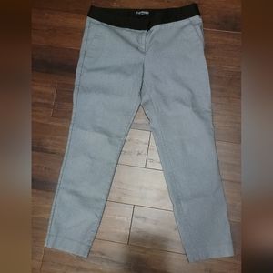 Express Columnist ankle pants - black/white, size 6